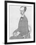 Caricature of Richard Strauss-Olaf Gulbransson-Framed Art Print