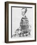 Caricature of Richard Strauss-Olaf Gulbransson-Framed Art Print