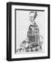 Caricature of Richard Strauss-Olaf Gulbransson-Framed Art Print