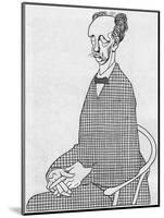 Caricature of Richard Strauss-Olaf Gulbransson-Mounted Art Print