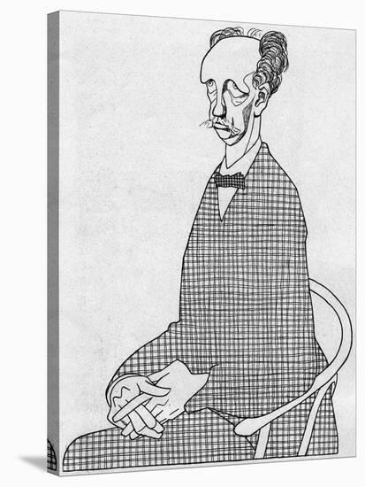 Caricature of Richard Strauss-Olaf Gulbransson-Stretched Canvas