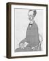Caricature of Richard Strauss-Olaf Gulbransson-Framed Art Print
