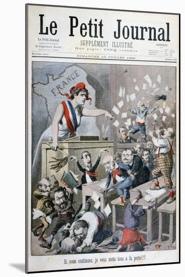 Caricature of the Chamber of Deputies, Paris, 1898-Henri Meyer-Mounted Giclee Print