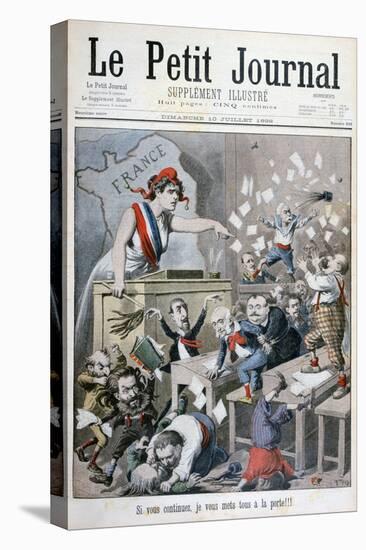 Caricature of the Chamber of Deputies, Paris, 1898-Henri Meyer-Stretched Canvas