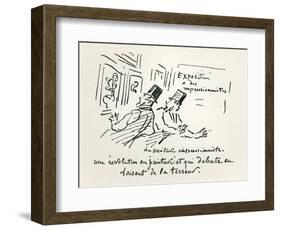 Caricature of the First Impressionist Exhibition in Paris, Revolution in Painting!-Cham-Framed Giclee Print