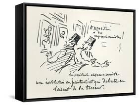 Caricature of the First Impressionist Exhibition in Paris, Revolution in Painting!-Cham-Framed Stretched Canvas