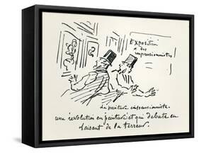 Caricature of the First Impressionist Exhibition in Paris, Revolution in Painting!-Cham-Framed Stretched Canvas