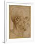 Caricature of the Head of an Old Man, in Profile to the Right, c.1507-Leonardo da Vinci-Framed Giclee Print