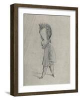 Caricature of the Journalist Theodore Pelloquet, 1858 (Charcoal on Paper)-Claude Monet-Framed Giclee Print