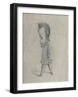 Caricature of the Journalist Theodore Pelloquet, 1858 (Charcoal on Paper)-Claude Monet-Framed Giclee Print