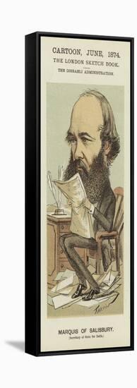 Caricature of the Marquess of Salisbury-null-Framed Stretched Canvas