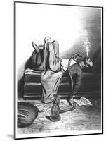 Caricature of the Romantic Writer Searching His Inspiration in the Haschisch, circa 1849-null-Mounted Giclee Print