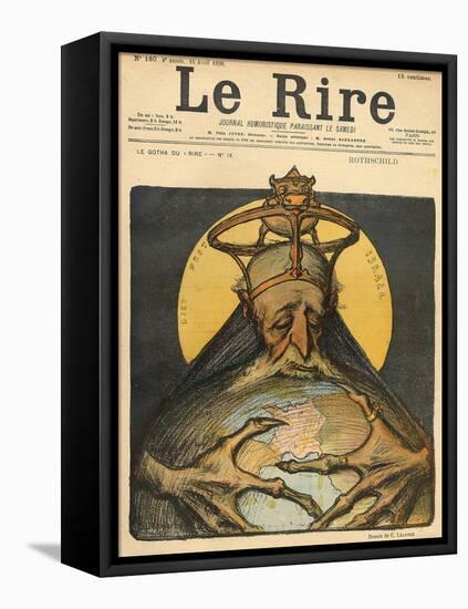 Caricature of the Rothschild Family, from the Front Cover of 'Le Rire', 16th April 1898-Charles Leandre-Framed Stretched Canvas