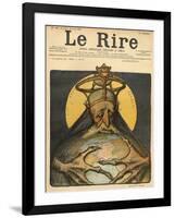 Caricature of the Rothschild Family, from the Front Cover of 'Le Rire', 16th April 1898-Charles Leandre-Framed Giclee Print