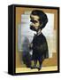 Caricature of Theodore Barriere (Paris, 1823 - Paris, 1877), French Dramatist-null-Framed Stretched Canvas