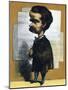 Caricature of Theodore Barriere (Paris, 1823 - Paris, 1877), French Dramatist-null-Mounted Giclee Print
