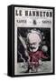 Caricature of Victor Hugo as Zeus in Exile on Guernsey from the Front Cover Of"Le Hanneton"-G. Deloyoti-Framed Stretched Canvas