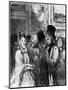Caricature of Visitors to an Art Exhibition before a Painting by Gustave Moreau-Honore Daumier-Mounted Giclee Print