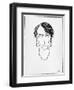 Caricature of W.B. Yeats, 1898-William Thomas Horton-Framed Giclee Print