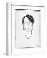 Caricature of W.B. Yeats, 1898-William Thomas Horton-Framed Giclee Print