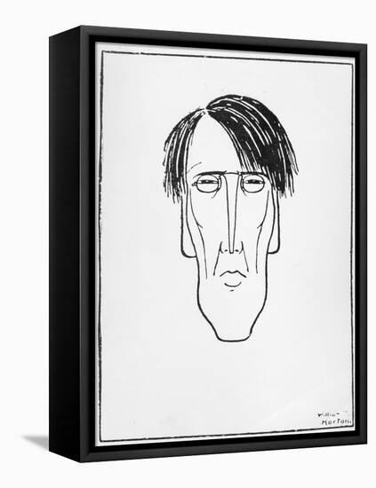 Caricature of W.B. Yeats, 1898-William Thomas Horton-Framed Stretched Canvas