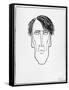 Caricature of W.B. Yeats, 1898-William Thomas Horton-Framed Stretched Canvas