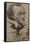 Caricature of Wagner, with a Huge Head on a Tiny Body-Etienne Carjat-Framed Stretched Canvas