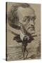 Caricature of Wagner, with a Huge Head on a Tiny Body-Etienne Carjat-Stretched Canvas