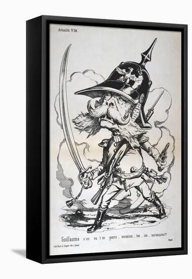 Caricature of Wilhelm I of Prussia, Franco-Prussian War, 1870-1871-null-Framed Stretched Canvas