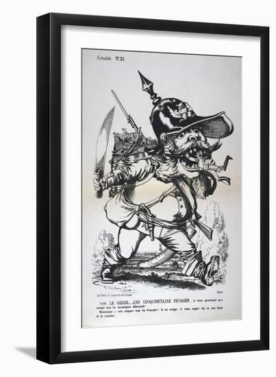 Caricature of Wilhelm I of Prussia, Franco-Prussian War, 1870-1871-null-Framed Giclee Print