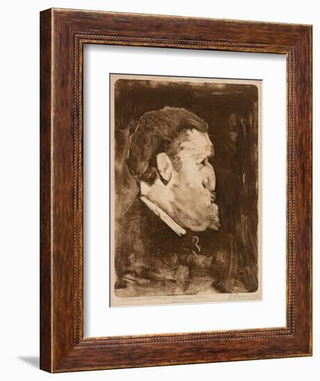 Caricature of William Gedney Bunce, 1883-84-Frank Duveneck-Framed Giclee Print