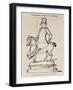 Caricature Self Portrait of the Author, Illustration from 'scribner's Magazine', Pub.1887-William Makepeace Thackeray-Framed Giclee Print