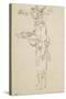 Caricature, violoniste, profil gauche-Pierre Puvis de Chavannes-Stretched Canvas