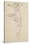 Caricature, violoniste, profil gauche-Pierre Puvis de Chavannes-Stretched Canvas