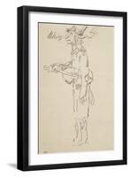 Caricature, violoniste, profil gauche-Pierre Puvis de Chavannes-Framed Premium Giclee Print