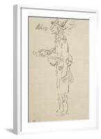 Caricature, violoniste, profil gauche-Pierre Puvis de Chavannes-Framed Giclee Print