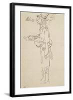 Caricature, violoniste, profil gauche-Pierre Puvis de Chavannes-Framed Giclee Print