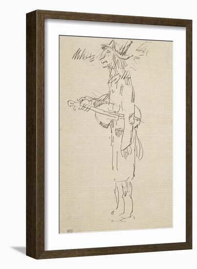 Caricature, violoniste, profil gauche-Pierre Puvis de Chavannes-Framed Giclee Print