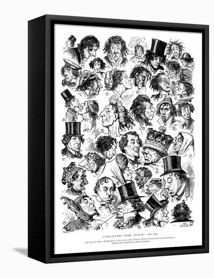 Caricatures from Punch, 1844-1882-Swain-Framed Stretched Canvas