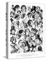 Caricatures from Punch, 1844-1882-Swain-Stretched Canvas