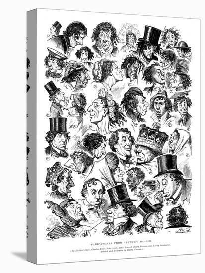 Caricatures from Punch, 1844-1882-Swain-Stretched Canvas