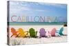 Carillon Beach, Florida - Colorful Beach Chairs-Lantern Press-Stretched Canvas
