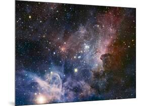 Carina Nebula Infrared from HAWK-I-ESO-Mounted Art Print