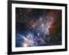 Carina Nebula Infrared from HAWK-I-ESO-Framed Art Print