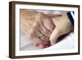 Caring for the Elderly, Conceptual Image-Crown-Framed Photographic Print