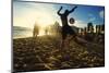 Carioca Brazilians Playing Altinho Futebol Beach Football Kicking Soccer Balls at Sunset Ipanema Be-LazyLlama-Mounted Photographic Print