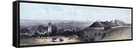 Carisbrooke Castle and Village, Isle of Wight, 19th Century-null-Framed Stretched Canvas