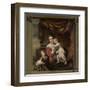 Caritas: Joanna De Geer with Her Children Cecilia Trip and Laurens Trip (B. 1662)-Ferdinand Bol-Framed Art Print