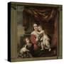 Caritas: Joanna De Geer with Her Children Cecilia Trip and Laurens Trip (B. 1662)-Ferdinand Bol-Stretched Canvas