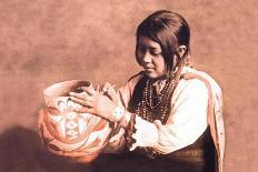 Taos Woman Seated with Water Jug-Carl And Grace Moon-Art Print